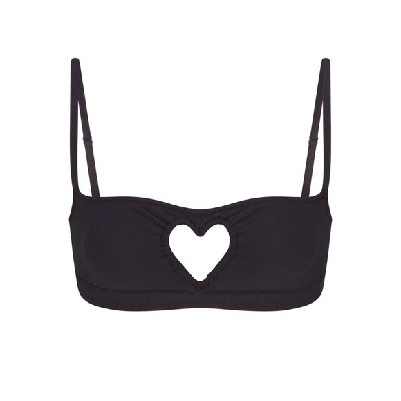 SKIMS Other - Skims Cotton Jersey Heart Scoop Bralette Soot - S